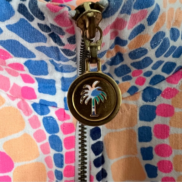 Lilly Pulitzer UPF 50+ Skipper Popover Multi Tile Wave Women’s Small EUC 20600. - Picture 5 of 7